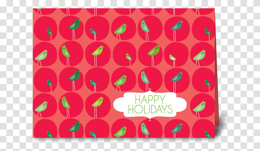 Happy Holiday Birds Greeting Card, Rug, Animal, Photo Booth Transparent Png