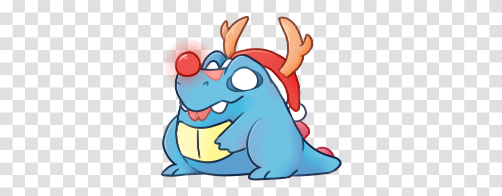 Happy Holiday From Totodile Cartoon Full Size Cartoon, Animal, Sea Life, Mammal, Graphics Transparent Png