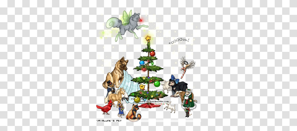 Happy Holidays Chicken Smoothie Mythical Creature, Tree, Plant, Ornament, Christmas Tree Transparent Png