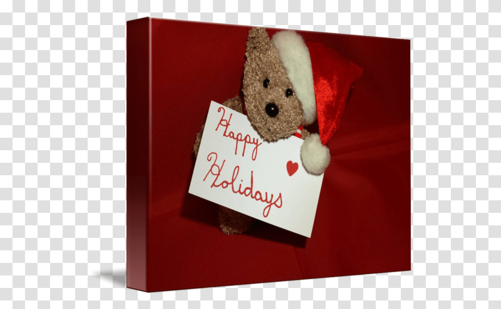 Happy Holidays Christmas Bear By Al Gallant Christmas Day, Text, Toy, Elf, Shelf Transparent Png