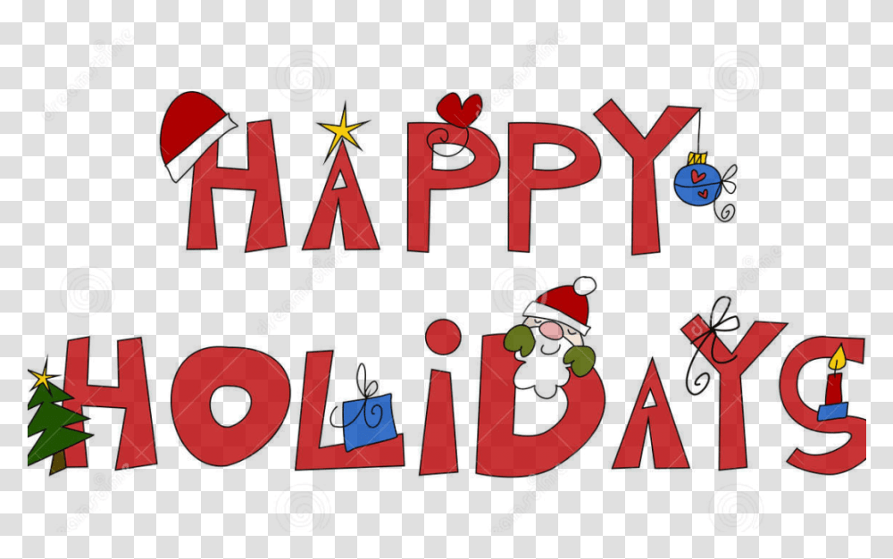 Happy Holidays Clipart, Alphabet, Word Transparent Png