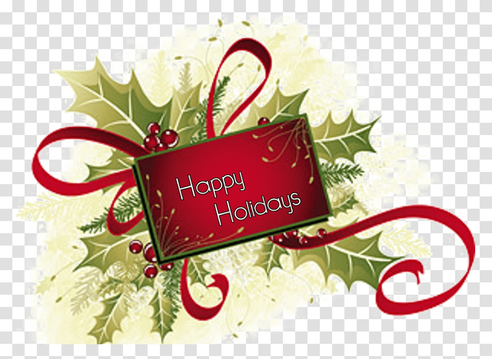 Happy Holidays Download Image Happy Holidays, Floral Design, Pattern Transparent Png