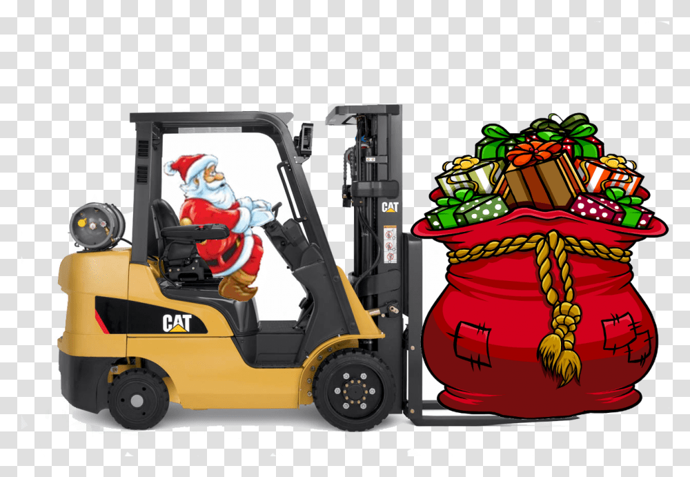 Happy Holidays Forklift University Background, Vehicle, Transportation, Person, Human Transparent Png