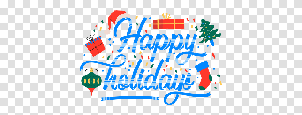 Happy Holidays Gift Design Lettering Dot, Light, Neon, Lighting, Flyer Transparent Png