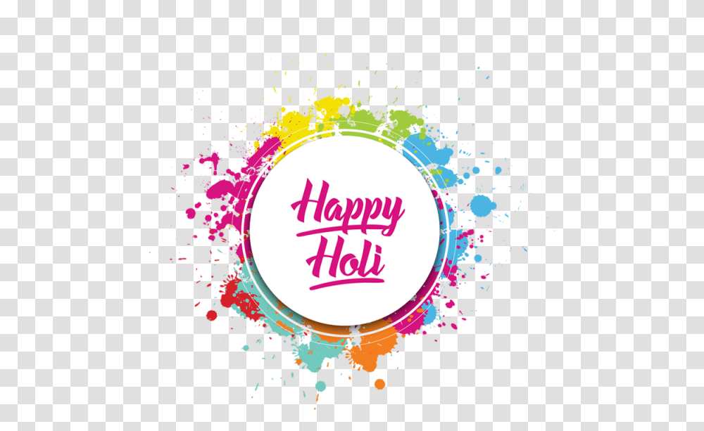 Happy Holidays Happy Holi Text, Confetti, Paper Transparent Png