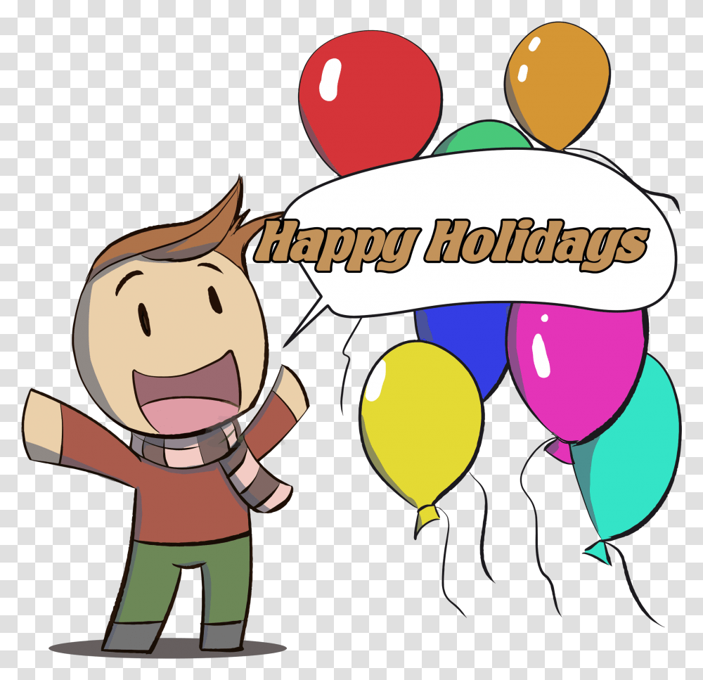 Happy Holidays Man Icons, Balloon Transparent Png