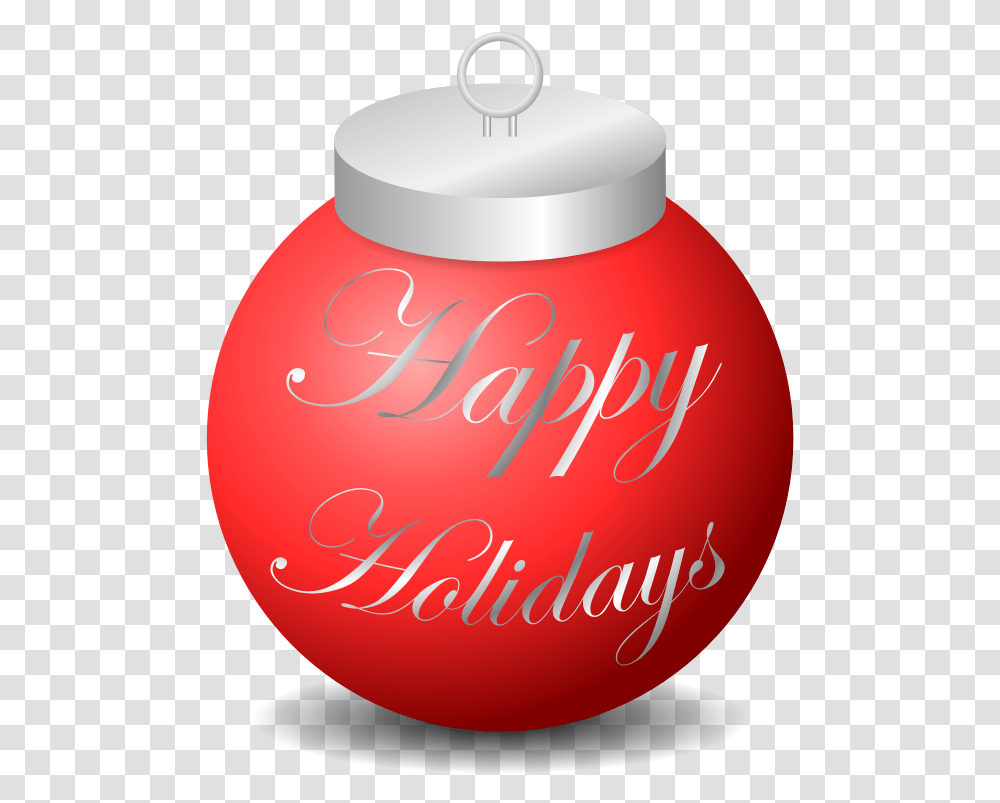 Happy Holidays Ornament Happy Holidays Clip Art, Jar, Coke, Beverage Transparent Png