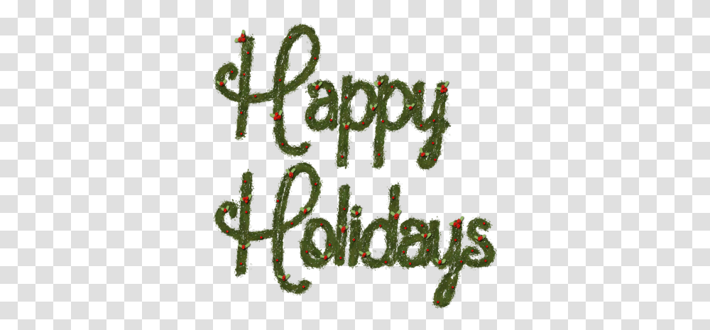 Happy Holidays Pictures Images Embroidery, Text, Alphabet, Plant, Number Transparent Png