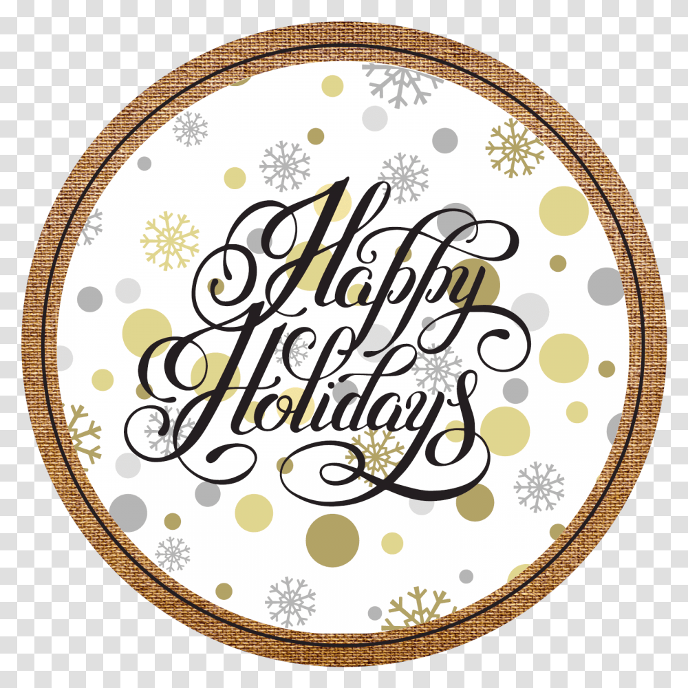 Happy Holidays Popcorn Gift Tin Happy Holidays Script Font, Text, Label, Rug, Calligraphy Transparent Png