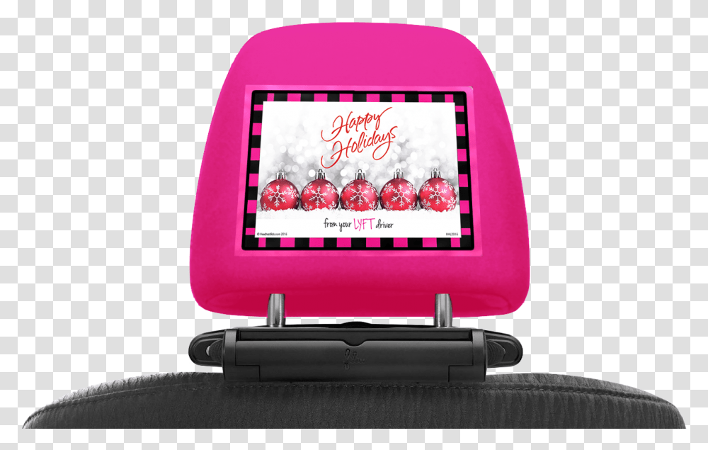 Happy Holidays Ridecap Lyft Insert Uber Technologies Inc, Cushion, Pillow, Headrest Transparent Png