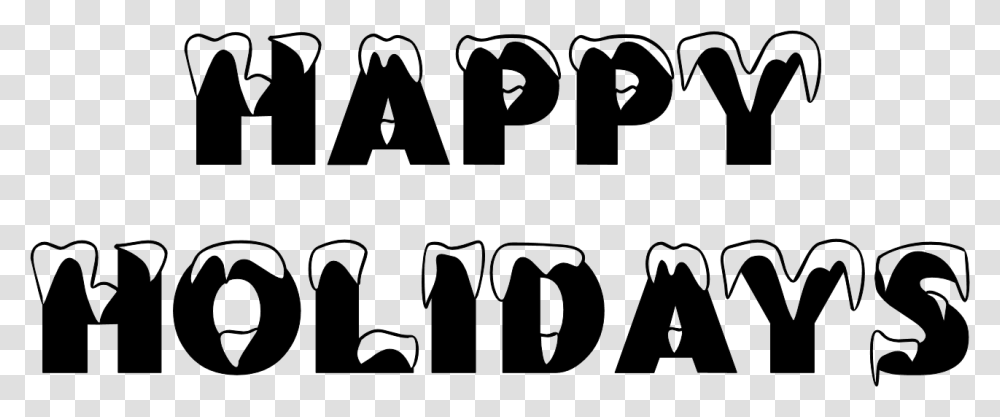 Happy Holidays White Happy Holidays In Black, Gray, World Of Warcraft Transparent Png