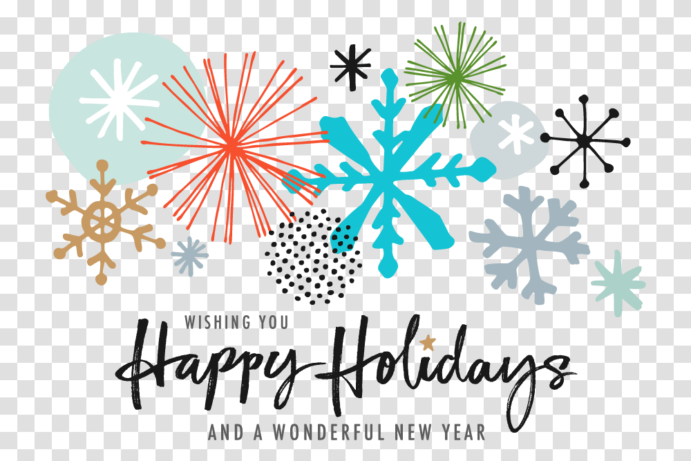 Happy Holidays Wishes Clipart, Outdoors, Nature, Snowflake, Poster Transparent Png