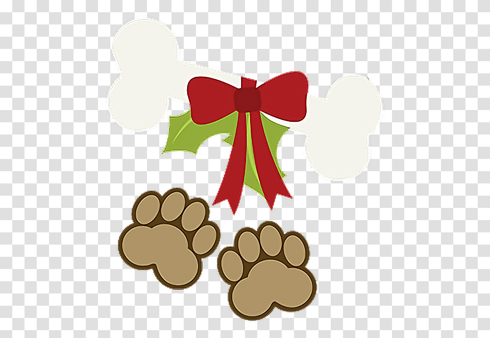 Happy Holidays Xmas Christmas Paws Puppy Pet Dog Bone Santa Paws Clipart, Plant, Fruit, Food Transparent Png
