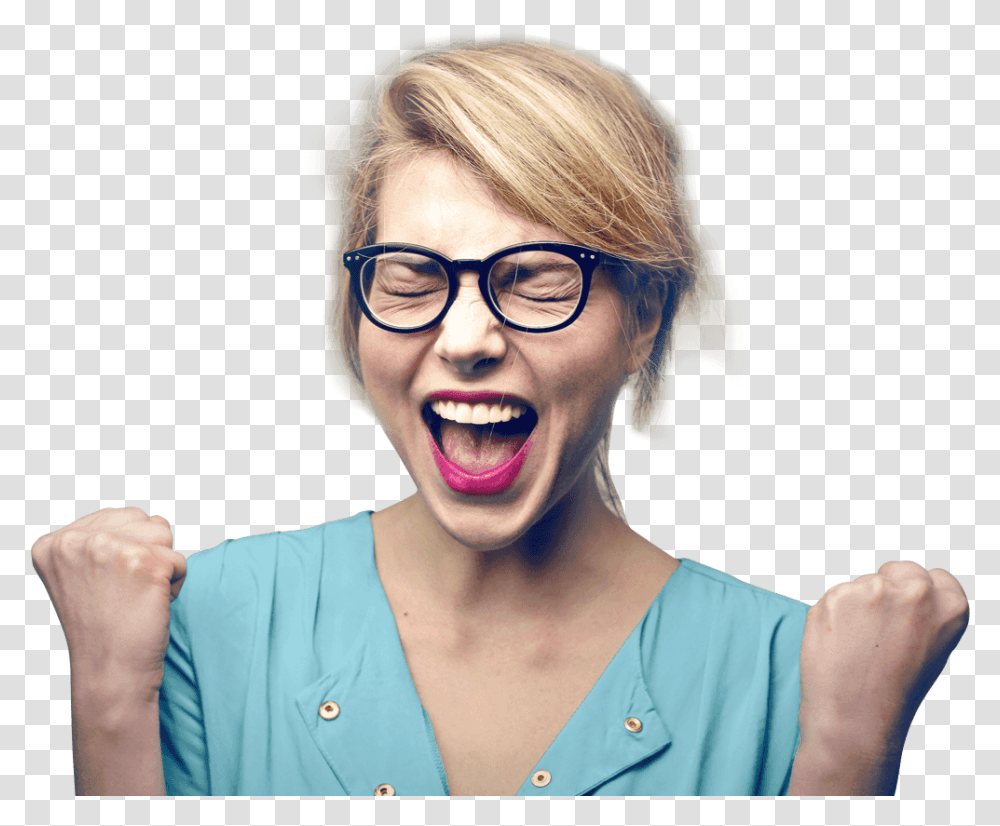 Happy Image Happy Girl, Person, Face, Finger, Female Transparent Png