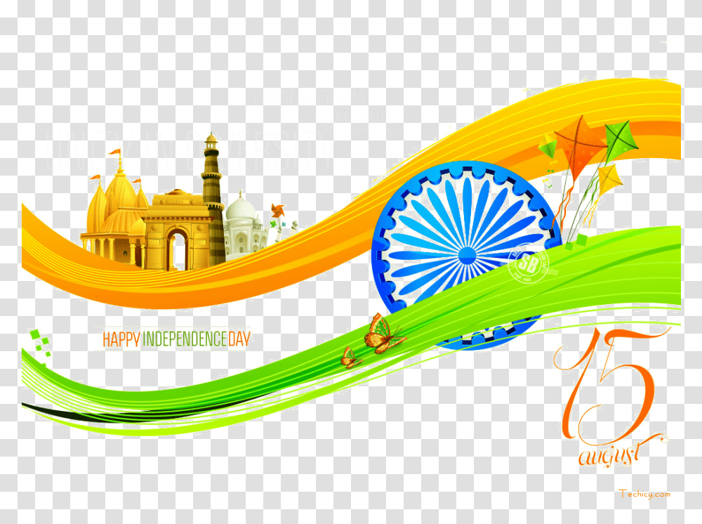 Happy Independence Day 2018 Clipart 15 August Independence Day, Amusement Park, Theme Park, Roller Coaster, Crowd Transparent Png