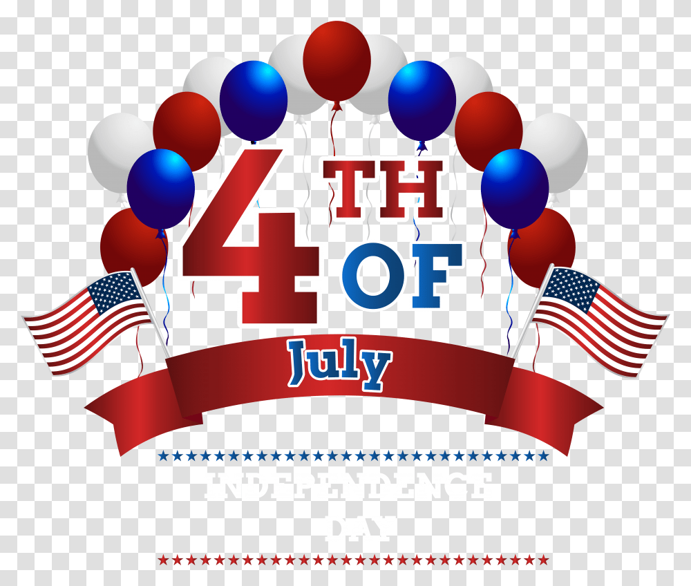 Happy Independence Day 4th July Clip Art Image, Advertisement, Poster, Flyer, Paper Transparent Png
