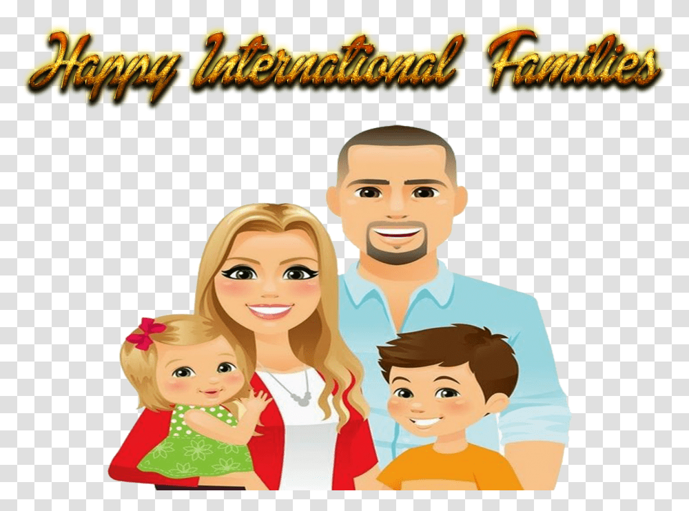 Happy International Day Of Families Photo Background Son And Daughter With Father Clipart, Person, Human, People, Family Transparent Png