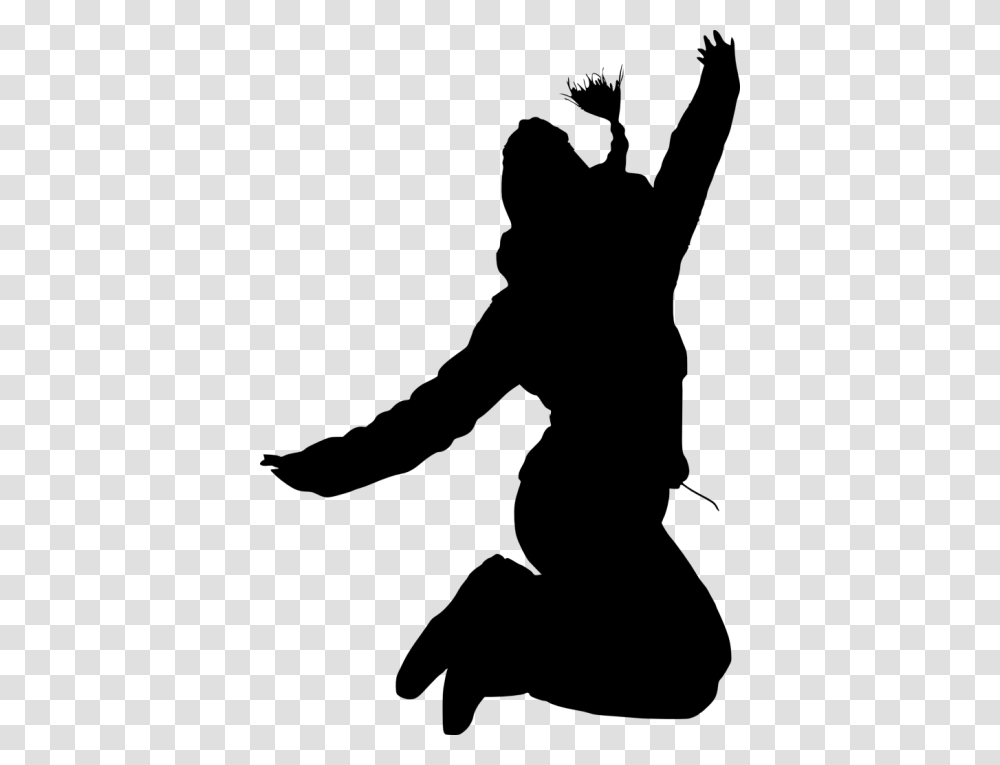 Happy Jump Silhouette, Person, Human, Kneeling, Ninja Transparent Png