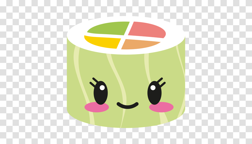Happy Kawaii Face Sushi Roll Food, Paper, Tape, Towel, Tissue Transparent Png