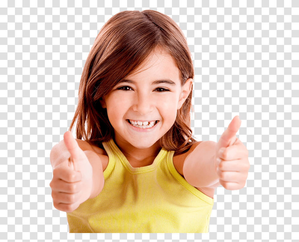 Happy Kid Girl With Thumbs Up, Person, Finger, Human Transparent Png