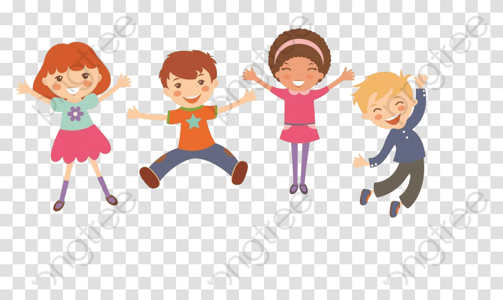 Happy Kids Cartoon Pictures Kids Clipart Cartoon Spring Kids Vector, Person, Human, People, Baby Transparent Png