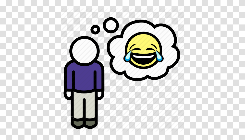 Happy Laughing Laughter Lol Man Rofl Thoughts Icon, Drawing Transparent Png