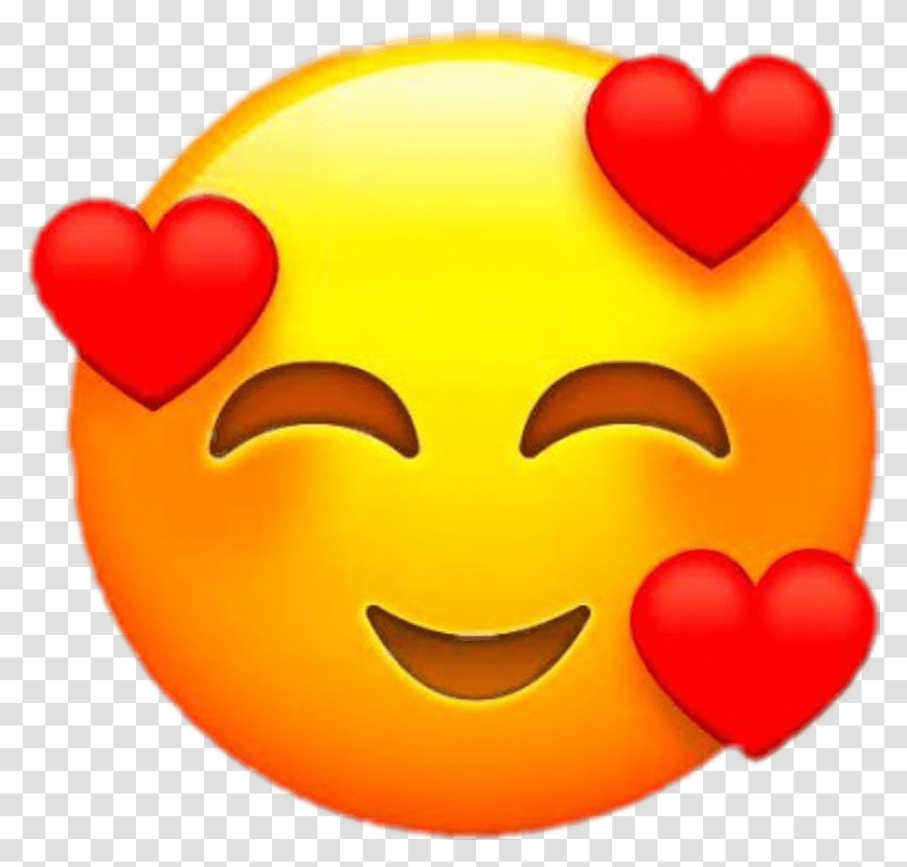 Happy Love Emoji, Heart, Pac Man, Plant, Halloween Transparent Png