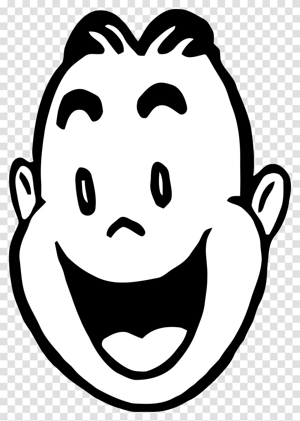 Happy Man Clipart Black And White, Stencil, Snowman, Winter, Outdoors Transparent Png