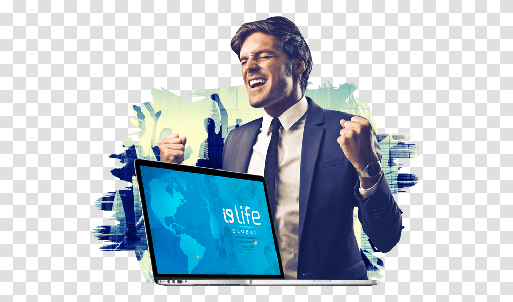 Happy Man I9life Company Profile Video, Person, Suit, Electronics, Word Transparent Png