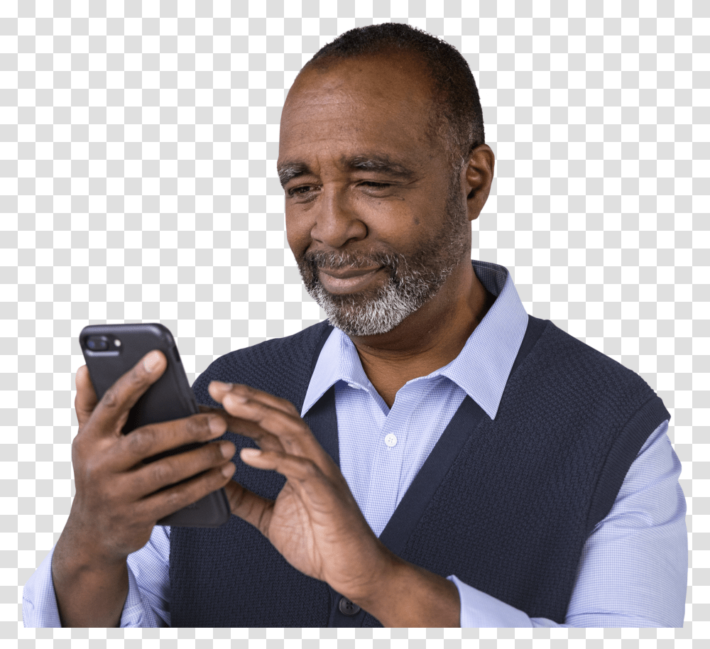 Happy Man Iclusig 1 Point Happy Man Holding Phone Guy Holding Phone Transparent Png