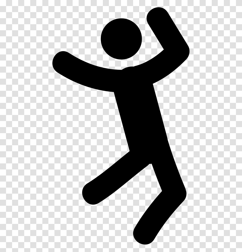 Happy Man Jumping Icon, Stencil, Hammer, Tool Transparent Png