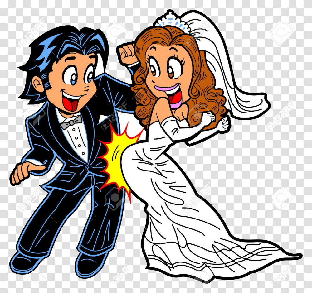 Happy Married Couple Clipart, Person, Comics, Book, Performer Transparent Png