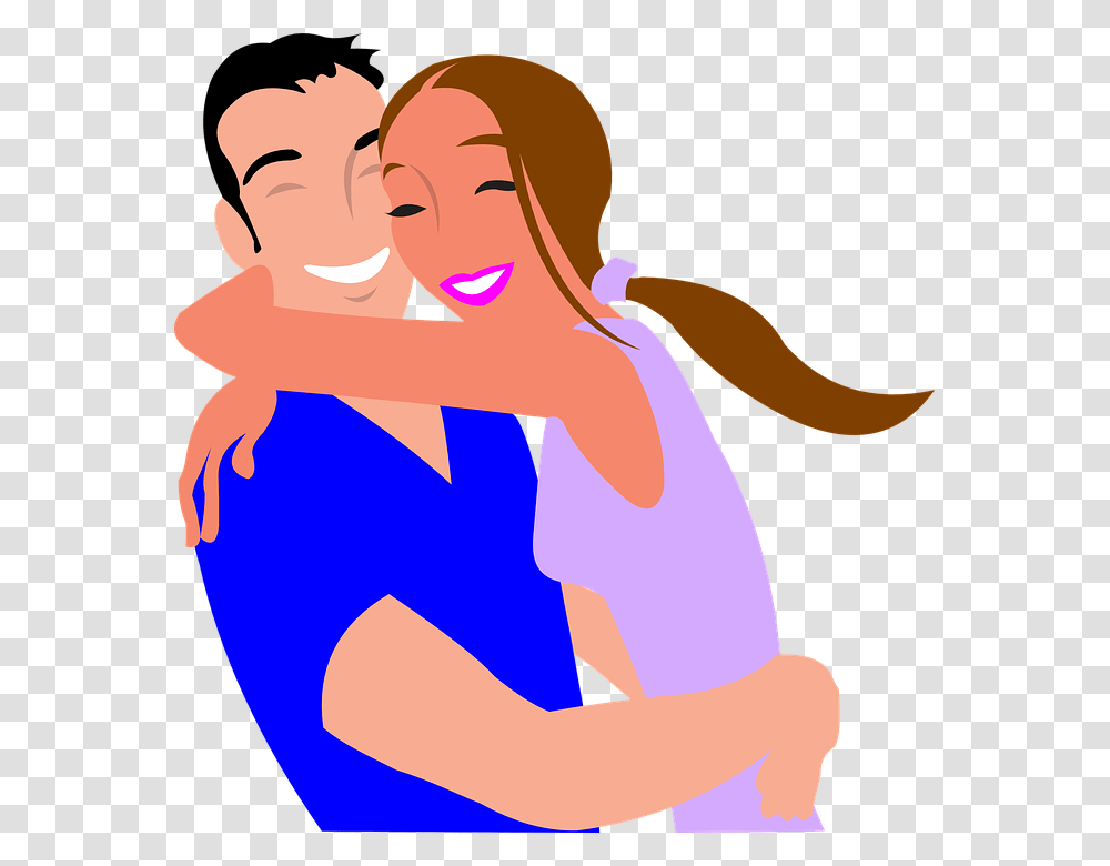 Happy Married Couple Clipart, Person, Human, Hug, Dating Transparent Png