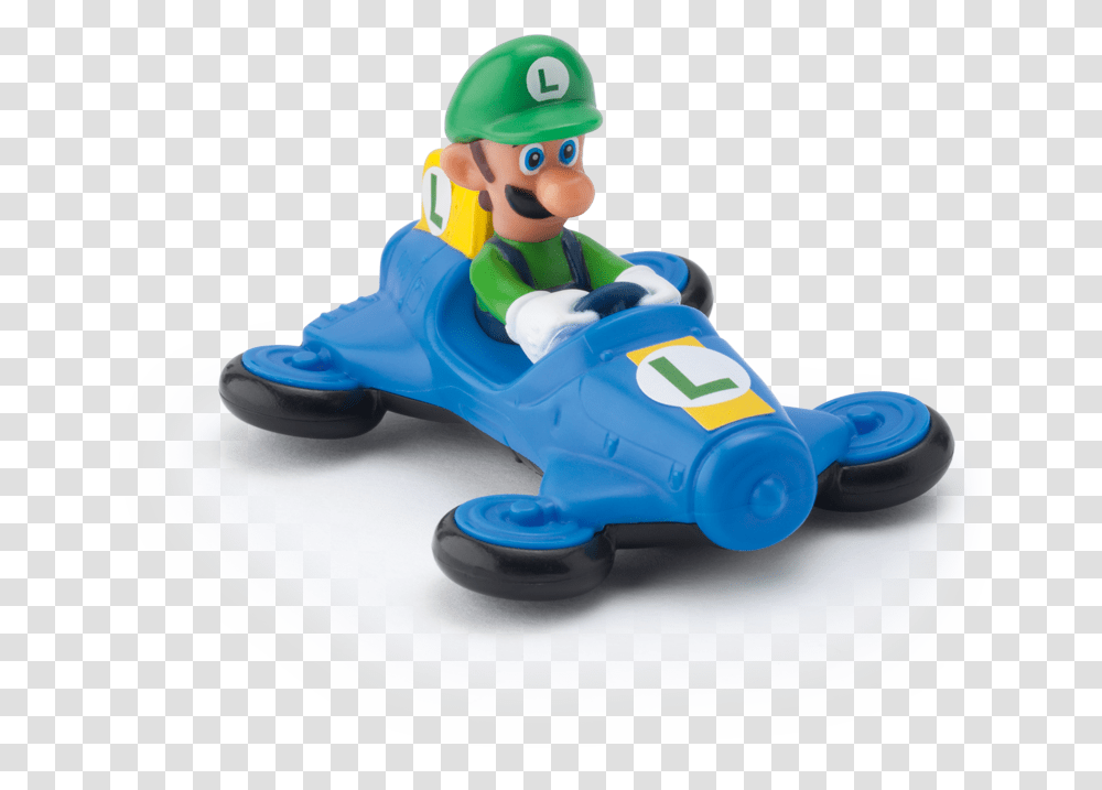 Happy Meal Mario Kart Luigi, Toy, Vehicle, Transportation, Person Transparent Png