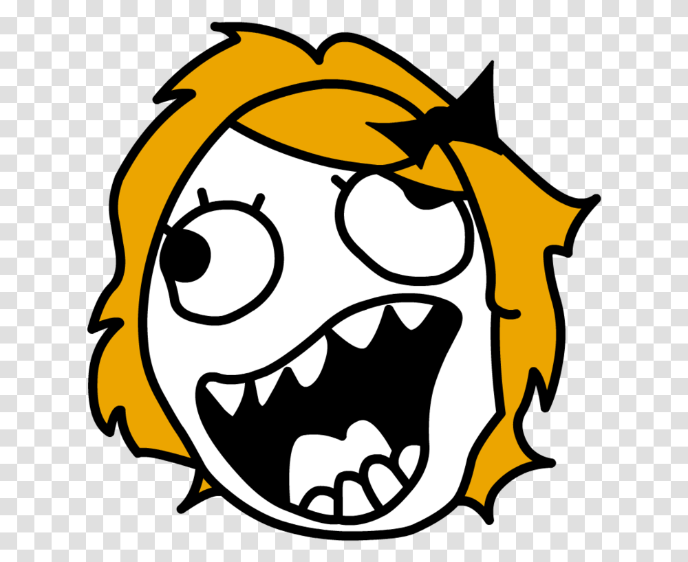 Happy Meme Girl Troll Face, Stencil, Halloween, Recycling Symbol Transparent Png