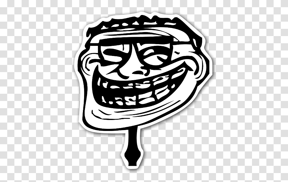 Happy Meme With Glasses Sticker Troll Face Glasses, Label, Head Transparent Png