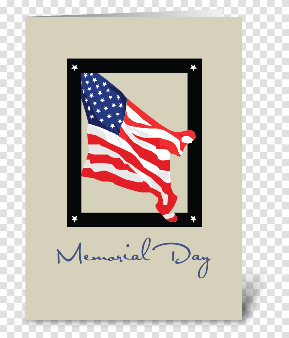 Happy Memorial Day American Flag Tan Greeting Card Labor Day Thank You Transparent Png