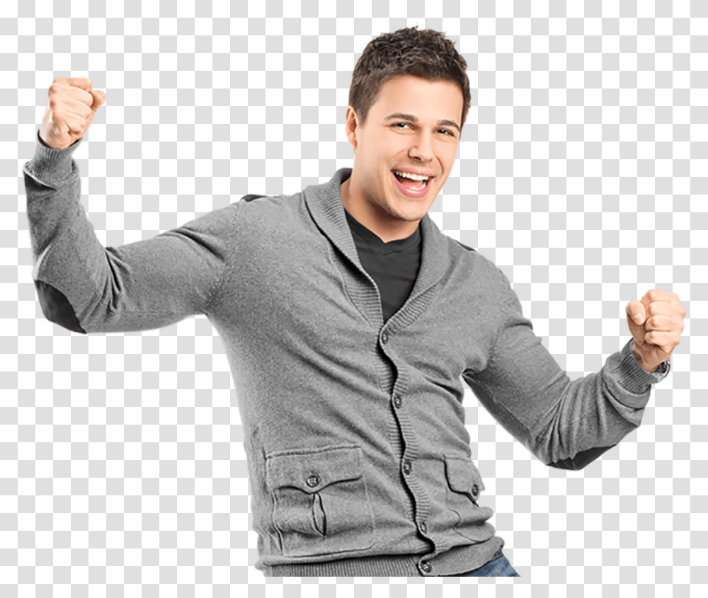 Happy Men Free Image Man Happy, Sleeve, Person, Long Sleeve Transparent Png