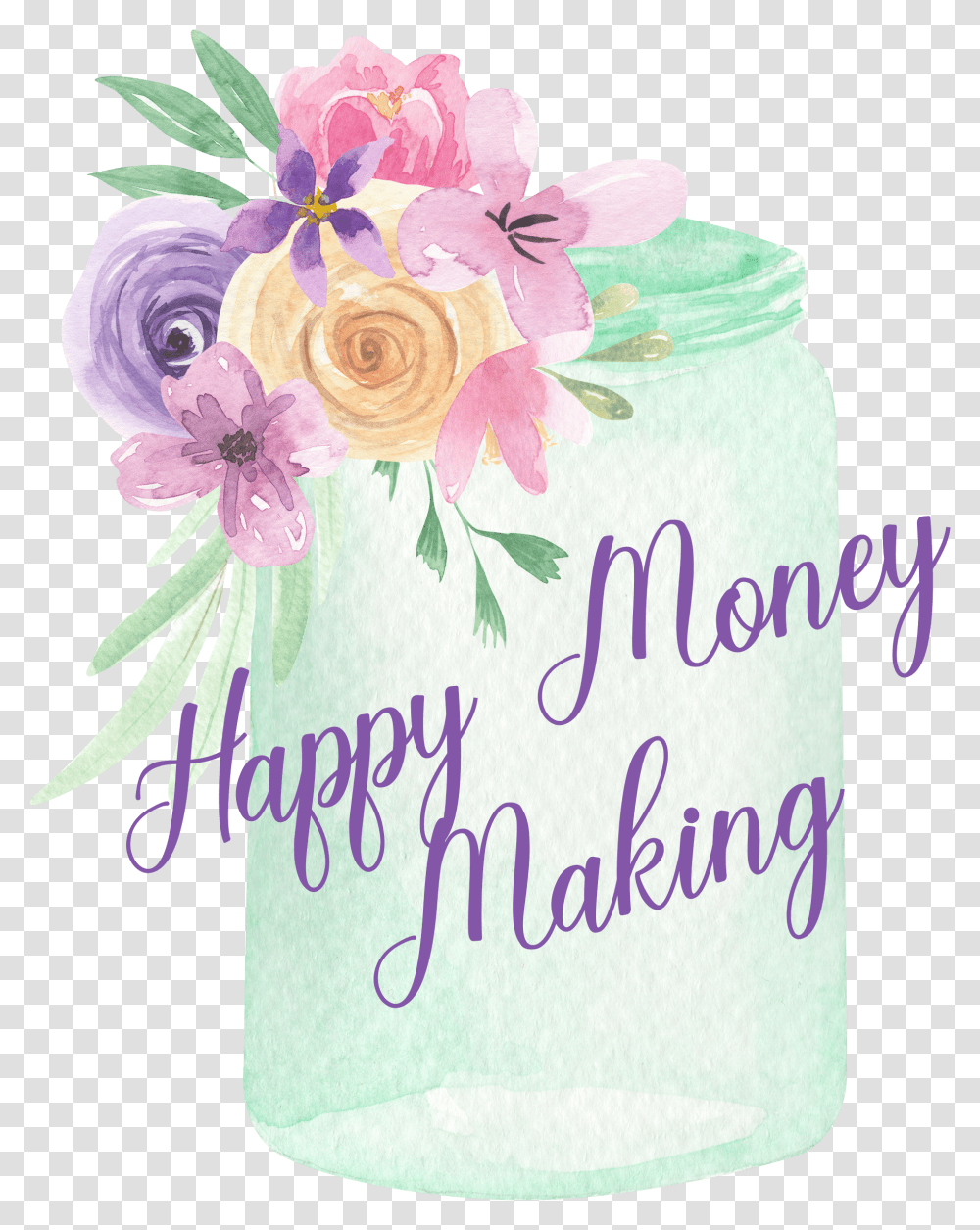 Happy Money Making Persian Buttercup, Jar, Flower, Plant Transparent Png