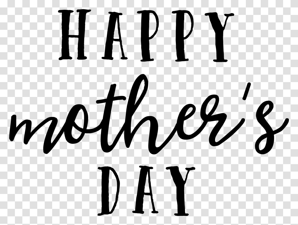 Happy Mother's Day Calligraphy, Gray, World Of Warcraft Transparent Png
