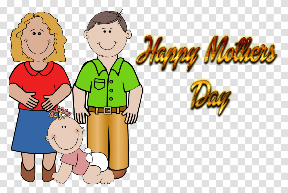 Happy Mothers Day Background Mom And Dad Free Clipart, Person, People, Crowd Transparent Png
