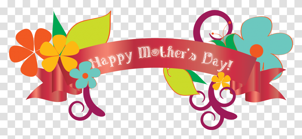 Happy Mothers Day Banner Clipart, Label, Sticker Transparent Png