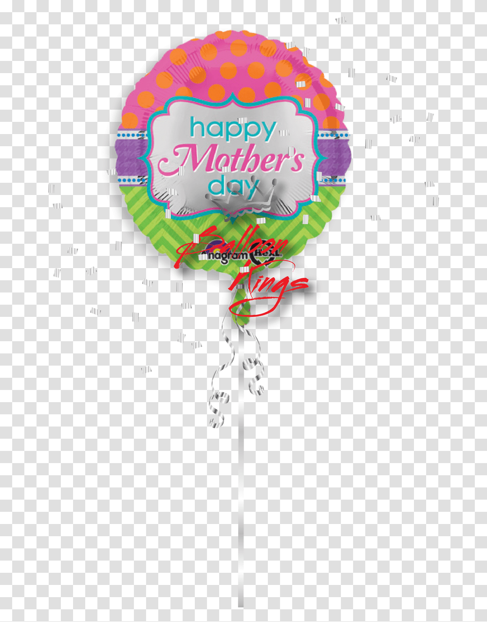Happy Mothers Day Dots And Chevron Mothers Day Balloon, Paper, Poster, Advertisement Transparent Png