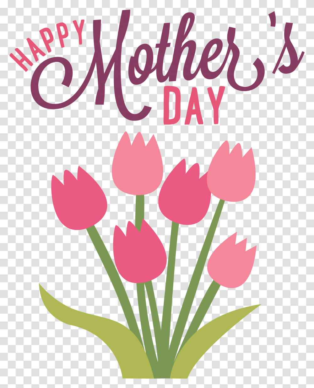 Happy Mothers Day Flowers Sticker, Plant, Floral Design Transparent Png