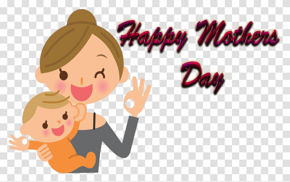 Happy Mothers Day Free Image Cartoon, Face, Eating, Food, Female Transparent Png