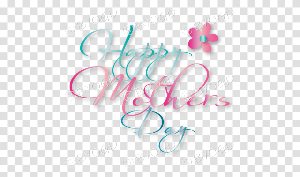 Happy Mothers Day In Light Blue And Pink Script With Mothers Day Wallpaper, Label, Nature, Outdoors Transparent Png