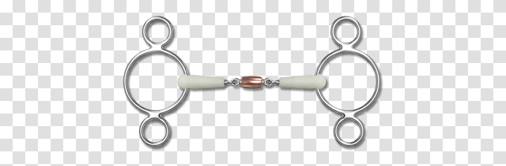 Happy Mouth Three Ring Bit With Copper Roll Olimpijskij Trenzel, Scissors, Blade, Weapon, Tool Transparent Png