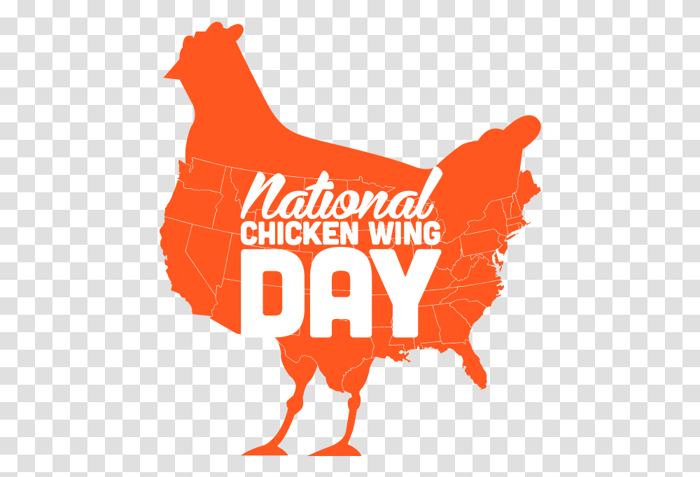 Happy National Wing Day, Poultry, Fowl, Bird, Animal Transparent Png
