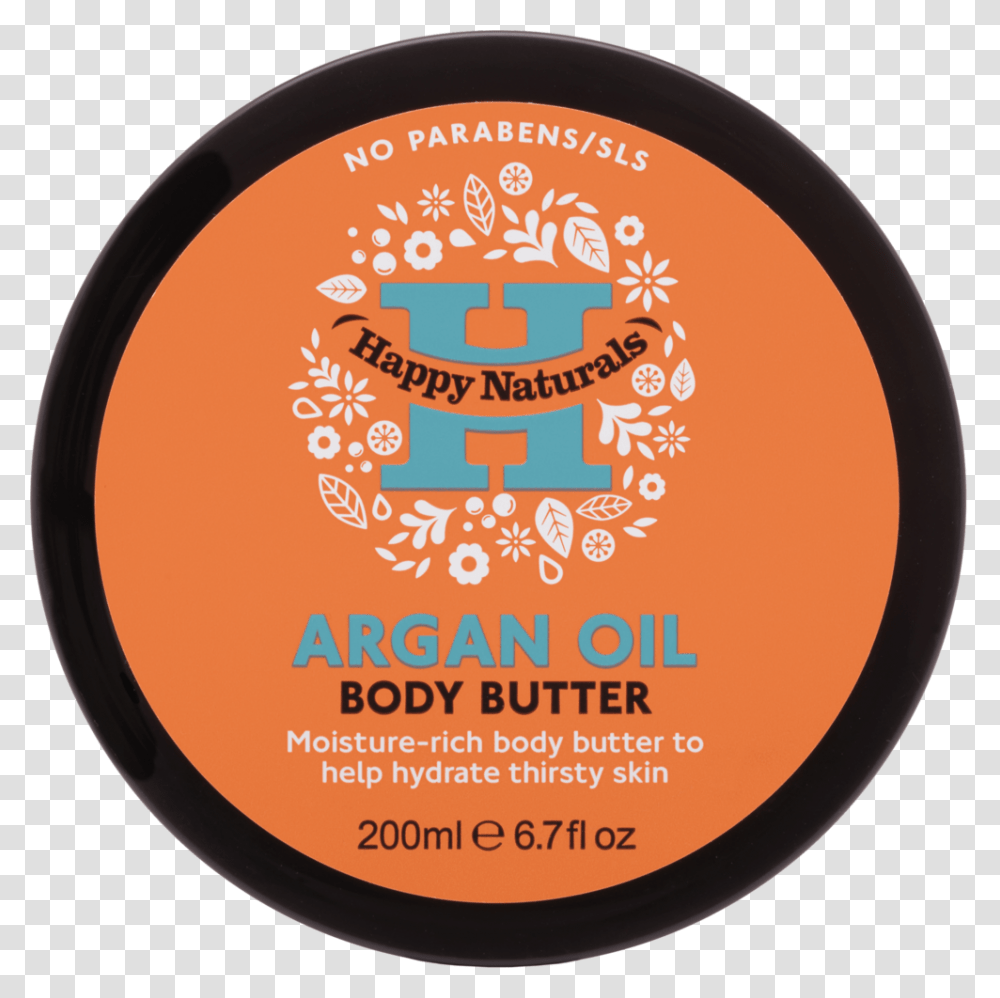 Happy Naturals Argan Body Butter Clear Cut Circle, Label, Food, Bowl Transparent Png
