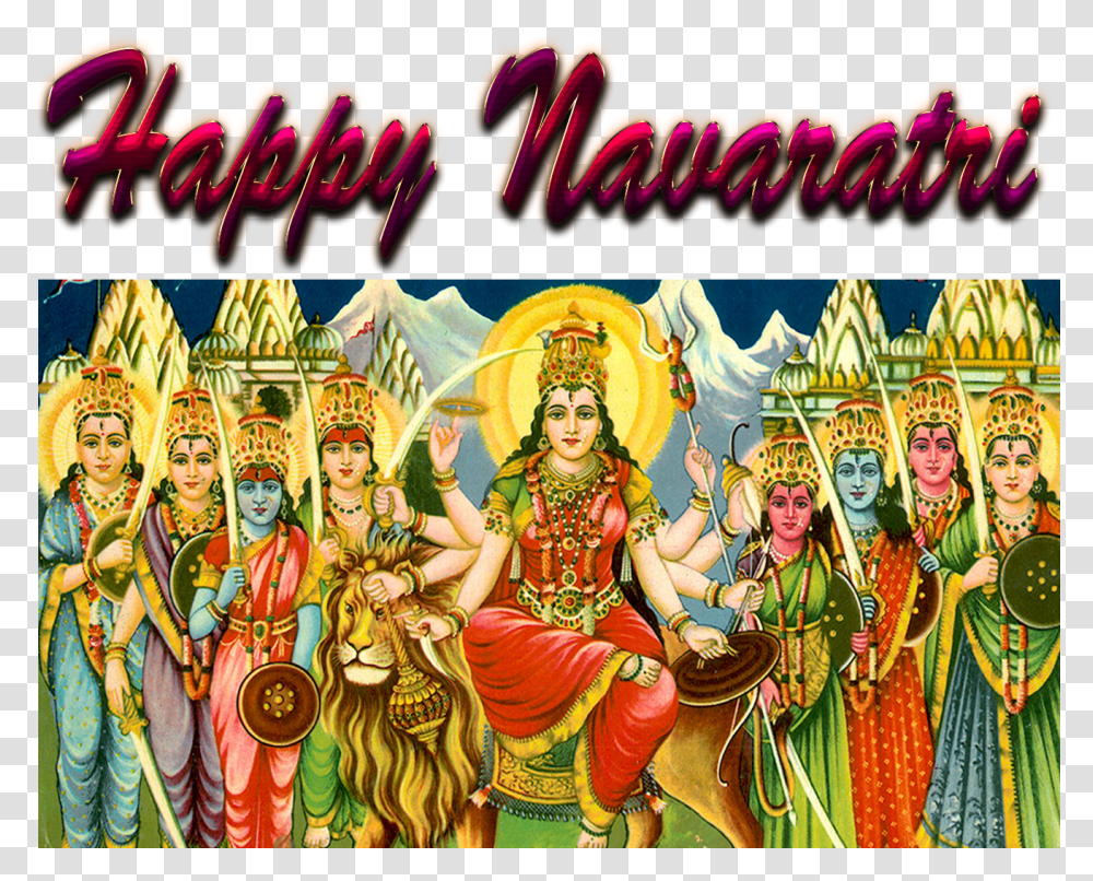 Happy Navaratri Pics Navratri Shubh Navratri Jai Matadi, Person, Human, Festival, Crowd Transparent Png